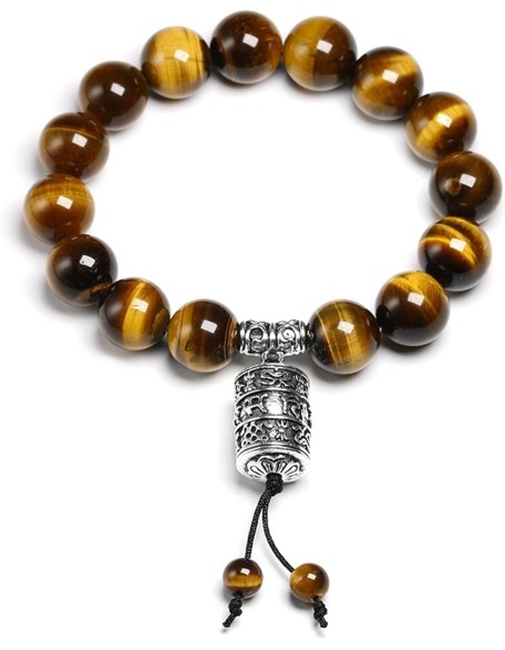 Natural A Grade Tiger Eye Stone 12MM Beads Buddhist Tibetan Buddha Strand Bracelet Vintage Charm Bracelets Men Women Handmade Natural A Grade Tiger Eye Stone 12MM Beads Buddhist Tibetan Buddha Strand Bracelet Vintage Charm Bracelets Men Women Handmade
