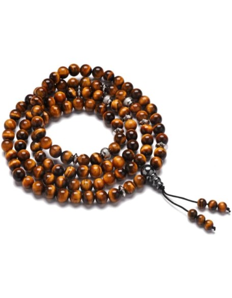 Pahoa Tiger Eye Prayer 108 Beads Mala Mantra Beaded Necklace Stretch Wrap Bracelet Jewelry Collar Pulsera Pahoa Tiger Eye Prayer 108 Beads Mala Mantra Beaded Necklace Stretch Wrap Bracelet Jewelry Collar Pulsera