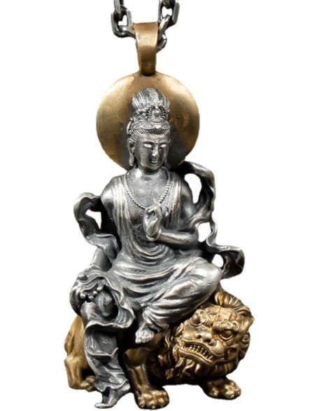 New Retro Style Buddha Pendant Guanyin Bodhisattva Pendant Necklace Female Trend Pendant Male New Retro Style Buddha Pendant Guanyin Bodhisattva Pendant Necklace Female Trend Pendant Male