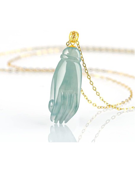 Natural Jade Fortune Cui Oil Buddha Hande Pendant Grade A Jadeite Certified Hand-Carved Fengshui Amulet Wealth Pendant Necklace,18K Gold Buckle,Silver Necklace. Natural Jade Fortune Cui Oil Buddha Hande Pendant Grade A Jadeite Certified Hand-Carved Fengshui Amulet Wealth Pendant Necklace,18K Gold Buckle,Silver Necklace.