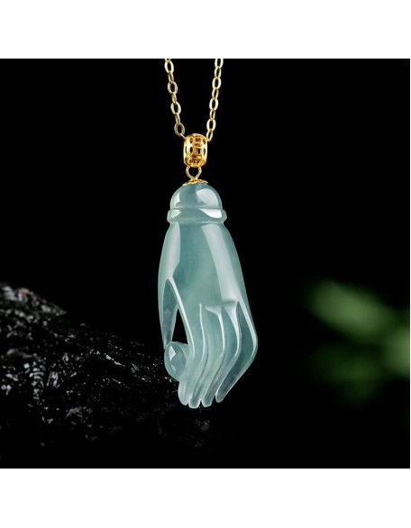 Natural Jade Fortune Cui Oil Buddha Hande Pendant Grade A Jadeite Certified Hand-Carved Fengshui Amulet Wealth Pendant Necklace,18K Gold Buckle,Silver Necklace. Natural Jade Fortune Cui Oil Buddha Hande Pendant Grade A Jadeite Certified Hand-Carved Fengshui Amulet Wealth Pendant Necklace,18K Gold Buckle,Silver Necklace.