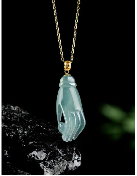 Natural Jade Fortune Cui Oil Buddha Hande Pendant Grade A Jadeite Certified Hand-Carved Fengshui Amulet Wealth Pendant Necklace,18K Gold Buckle,Silver Necklace. Natural Jade Fortune Cui Oil Buddha Hande Pendant Grade A Jadeite Certified Hand-Carved Fengshui Amulet Wealth Pendant Necklace,18K Gold Buckle,Silver Necklace.