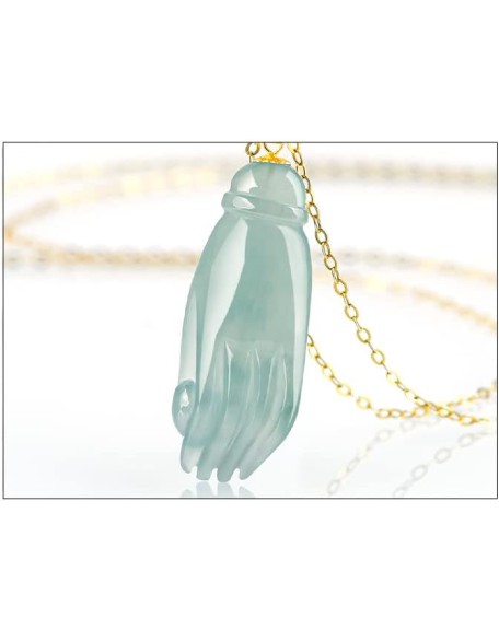 Natural Jade Fortune Cui Oil Buddha Hande Pendant Grade A Jadeite Certified Hand-Carved Fengshui Amulet Wealth Pendant Necklace,18K Gold Buckle,Silver Necklace. Natural Jade Fortune Cui Oil Buddha Hande Pendant Grade A Jadeite Certified Hand-Carved Fengshui Amulet Wealth Pendant Necklace,18K Gold Buckle,Silver Necklace.