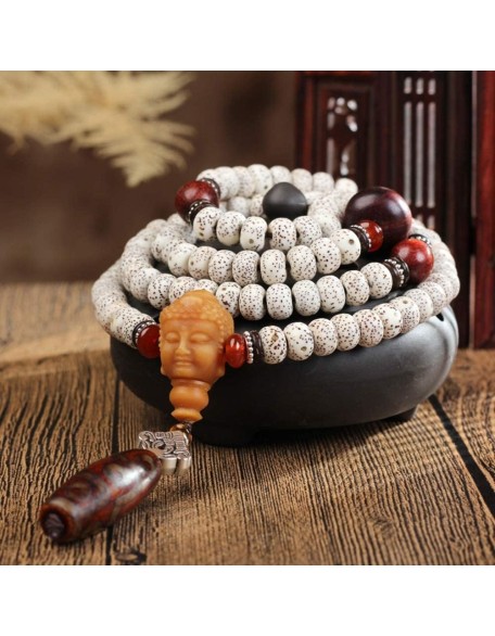 Prayer Beads,Beads Necklace,Bracelet, 108 Beads Bracelet Tibetan Buddhist Star Moon Bodhi with Lotus/Buddha Pendant Natural Wood Mala Prayer Bead Necklace(Color:B,Size:7 * 9mm) (Color : B ( Prayer Beads,Beads Necklace,Bracelet, 108 Beads Bracelet Tibetan Buddhist Star Moon Bodhi with Lotus/Buddha Pendant Natural Wood Mala Prayer Bead Necklace(Color:B,Size:7 * 9mm) (Color : B (