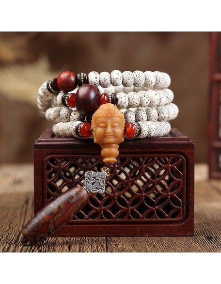 Bead Bracelet,Prayer Beads Bracelet,108 Beads Bracelet Tibetan Buddhist Star Moon Bodhi with Lotus/Buddha Pendant Natural Wood Mala Prayer Bead Necklace(Color:B,Size:7 * 9mm) Bead Bracelet,Prayer Beads Bracelet,108 Beads Bracelet Tibetan Buddhist Star Moon Bodhi with Lotus/Buddha Pendant Natural Wood Mala Prayer Bead Necklace(Color:B,Size:7 * 9mm)