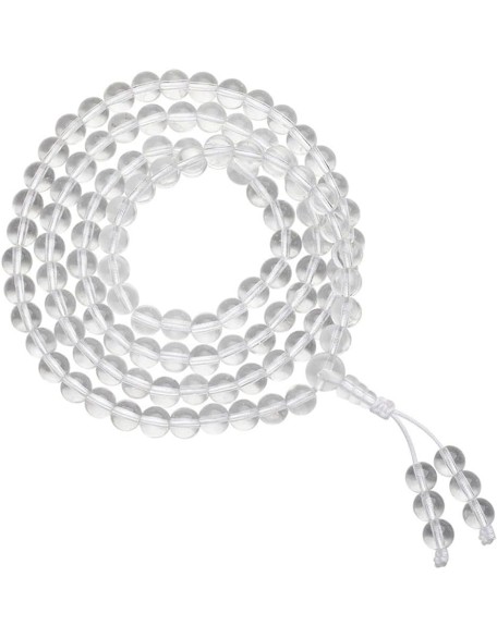 Buddhist Prayer Beads Bracelet,bead bracelet,Prayer Beads,Natural Brazilian White Crystal Necklace 108 Buddha Rosary for Unisex Mala Prayer Medition Buddhist Prayer Beads Bracelet,bead bracelet,Prayer Beads,Natural Brazilian White Crystal Necklace 108 Buddha Rosary for Unisex Mala Prayer Medition
