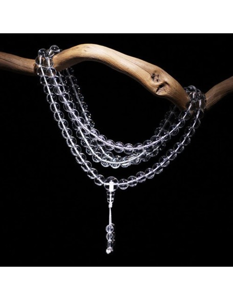 Buddhist Prayer Beads Bracelet,bead bracelet,Prayer Beads,Natural Brazilian White Crystal Necklace 108 Buddha Rosary for Unisex Mala Prayer Medition Buddhist Prayer Beads Bracelet,bead bracelet,Prayer Beads,Natural Brazilian White Crystal Necklace 108 Buddha Rosary for Unisex Mala Prayer Medition