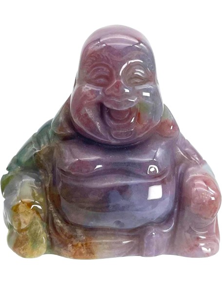 Carving Indian Agate Laughing Happy Buddha Statue, Natural Healing Maitreya Pocket Figurine Home Decoration Fengshui 1.5 Inches Carving Indian Agate Laughing Happy Buddha Statue, Natural Healing Maitreya Pocket Figurine Home Decoration Fengshui 1.5 Inches