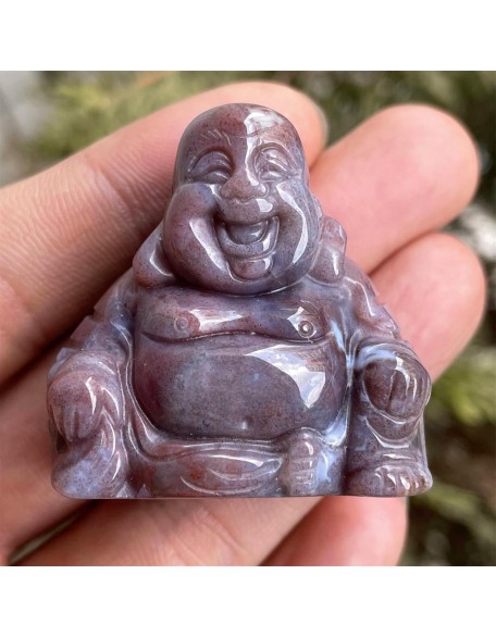 Carving Indian Agate Laughing Happy Buddha Statue, Natural Healing Maitreya Pocket Figurine Home Decoration Fengshui 1.5 Inches Carving Indian Agate Laughing Happy Buddha Statue, Natural Healing Maitreya Pocket Figurine Home Decoration Fengshui 1.5 Inches