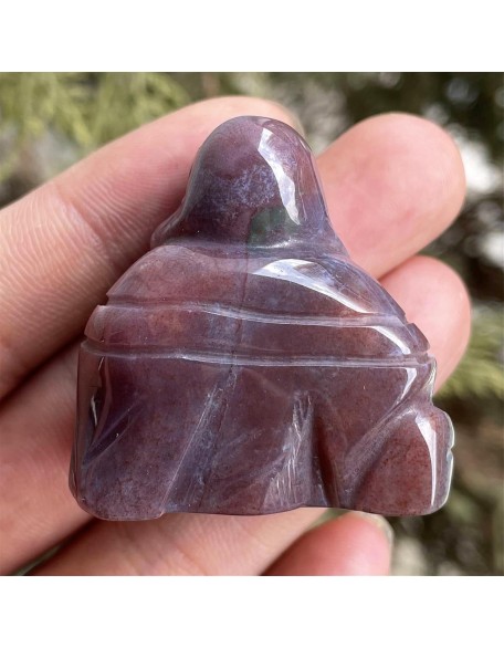 Carving Indian Agate Laughing Happy Buddha Statue, Natural Healing Maitreya Pocket Figurine Home Decoration Fengshui 1.5 Inches Carving Indian Agate Laughing Happy Buddha Statue, Natural Healing Maitreya Pocket Figurine Home Decoration Fengshui 1.5 Inches