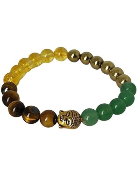 Gautam Buddha Round Gemstone Money Magnete Adjustable Combo Stones Bracelet For Yoga Reiki Meditation Feng Shui (Unisex) Pack of 1 Gautam Buddha Round Gemstone Money Magnete Adjustable Combo Stones Bracelet For Yoga Reiki Meditation Feng Shui (Unisex) Pack of 1