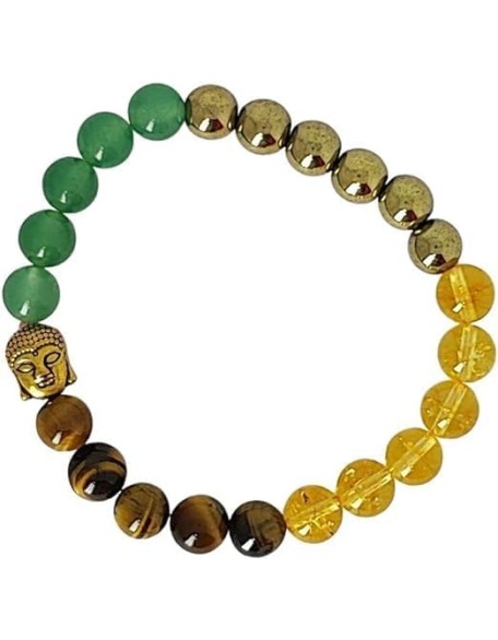 Gautam Buddha Round Gemstone Money Magnete Adjustable Combo Stones Bracelet For Yoga Reiki Meditation Feng Shui (Unisex) Pack of 1 Gautam Buddha Round Gemstone Money Magnete Adjustable Combo Stones Bracelet For Yoga Reiki Meditation Feng Shui (Unisex) Pack of 1