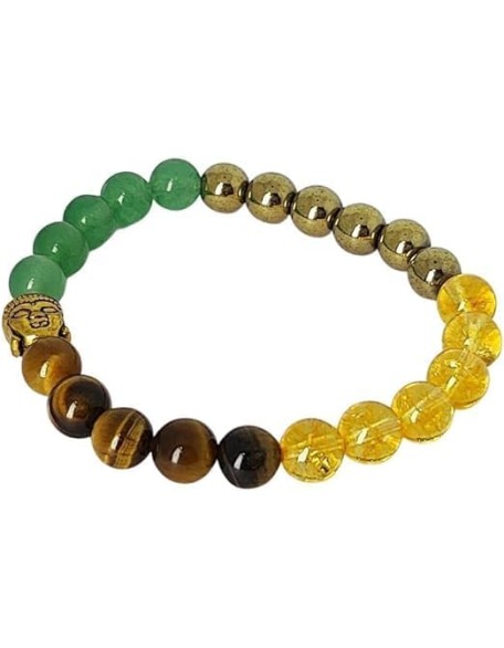 Gautam Buddha Round Gemstone Money Magnete Adjustable Combo Stones Bracelet For Yoga Reiki Meditation Feng Shui (Unisex) Pack of 1 Gautam Buddha Round Gemstone Money Magnete Adjustable Combo Stones Bracelet For Yoga Reiki Meditation Feng Shui (Unisex) Pack of 1