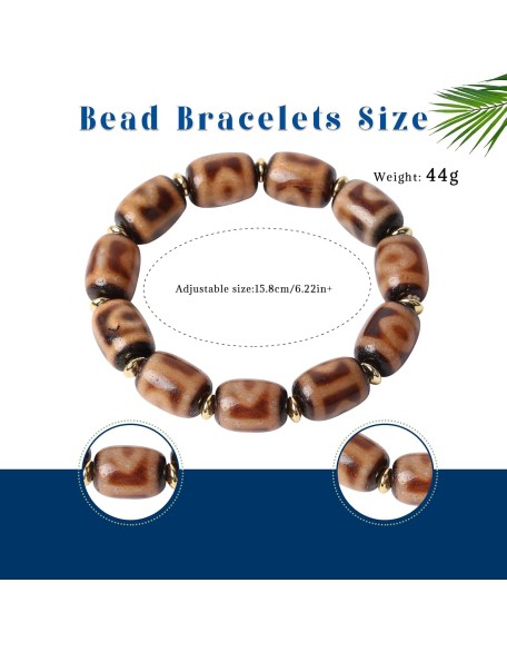 Tibetan Dzi Beads Bracelet Mala Beads Luxury Jewelry Agate Elastic Bracelet Amulet Bangle Attract Good Luck for Women and Men Friend Mother's Day Valentine's Day Christmas Birthdays Gift Tibetan Dzi Beads Bracelet Mala Beads Luxury Jewelry Agate Elastic Bracelet Amulet Bangle Attract Good Luck for Women and Men Friend Mother's Day Valentine's Day Christmas Birthdays Gift