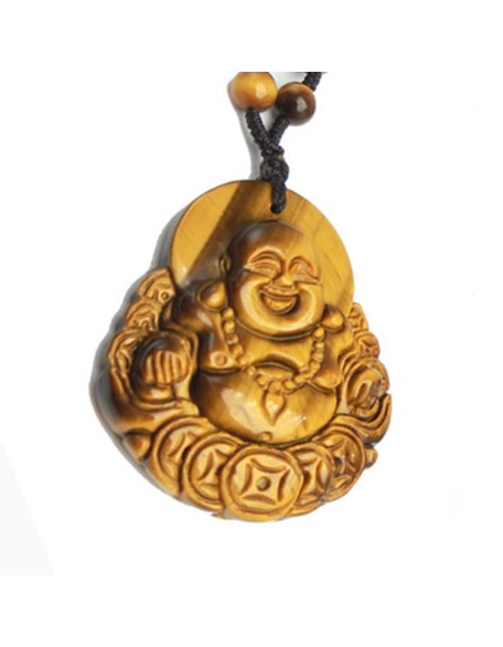 Tiger's Eye Pendant Hand Carved Energy Healing Maitreya Buddha Necklace With Bead Chain Lucky Amulet Fo Crystal Jewelry For Women Men Tiger's Eye Pendant Hand Carved Energy Healing Maitreya Buddha Necklace With Bead Chain Lucky Amulet Fo Crystal Jewelry For Women Men