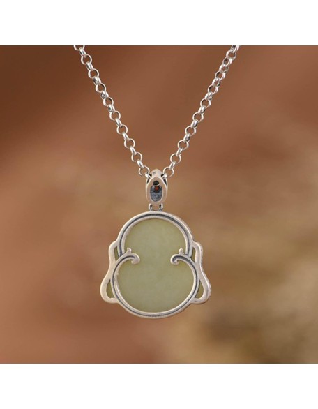 Gemstone Necklace,jade necklace,Sterling Silver Necklace for Women Feng Shui Necklace Buddha Charm Pendant Necklace Jade Amulet Wealth Necklace Vintage Style Long Necklace Meditation Talisman Stone Br Gemstone Necklace,jade necklace,Sterling Silver Necklace for Women Feng Shui Necklace Buddha Charm Pendant Necklace Jade Amulet Wealth Necklace Vintage Style Long Necklace Meditation Talisman Stone Br