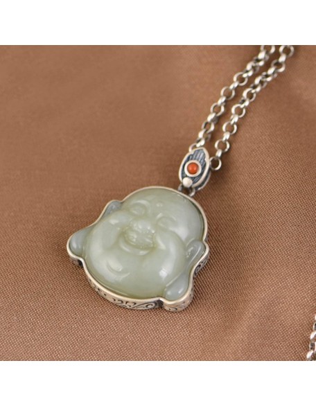 Gemstone Necklace,jade necklace,Sterling Silver Necklace for Women Feng Shui Necklace Buddha Charm Pendant Necklace Jade Amulet Wealth Necklace Vintage Style Long Necklace Meditation Talisman Stone Br Gemstone Necklace,jade necklace,Sterling Silver Necklace for Women Feng Shui Necklace Buddha Charm Pendant Necklace Jade Amulet Wealth Necklace Vintage Style Long Necklace Meditation Talisman Stone Br