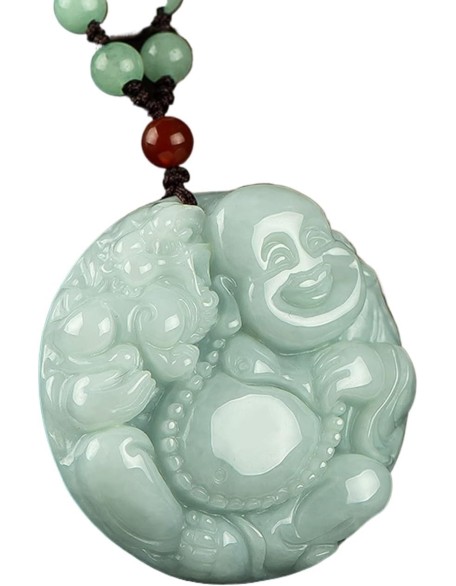 Gemstone Necklace,jade necklace,Feng Shui Wealth Laughing Buddha Necklace Pendant Natural Gemstone Semi Precious Emerald Jade Pendant Crystal Amulet Jewelry Talisman for Prosperity Money Good Luck Uni Gemstone Necklace,jade necklace,Feng Shui Wealth Laughing Buddha Necklace Pendant Natural Gemstone Semi Precious Emerald Jade Pendant Crystal Amulet Jewelry Talisman for Prosperity Money Good Luck Uni