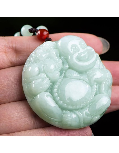 Gemstone Necklace,jade necklace,Feng Shui Wealth Laughing Buddha Necklace Pendant Natural Gemstone Semi Precious Emerald Jade Pendant Crystal Amulet Jewelry Talisman for Prosperity Money Good Luck Uni Gemstone Necklace,jade necklace,Feng Shui Wealth Laughing Buddha Necklace Pendant Natural Gemstone Semi Precious Emerald Jade Pendant Crystal Amulet Jewelry Talisman for Prosperity Money Good Luck Uni