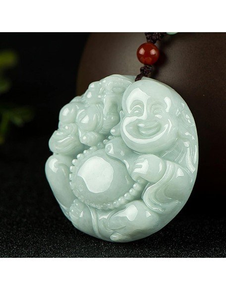 Gemstone Necklace,jade necklace,Feng Shui Wealth Laughing Buddha Necklace Pendant Natural Gemstone Semi Precious Emerald Jade Pendant Crystal Amulet Jewelry Talisman for Prosperity Money Good Luck Uni Gemstone Necklace,jade necklace,Feng Shui Wealth Laughing Buddha Necklace Pendant Natural Gemstone Semi Precious Emerald Jade Pendant Crystal Amulet Jewelry Talisman for Prosperity Money Good Luck Uni