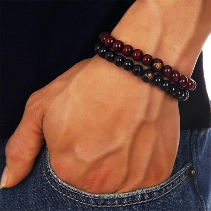 prayer beads buddhist prayer beads mala beads 1 Pc Prayer Beads Tibetan Buddhist Buddha Bracelet Rosary For Women Men Bracelets Jewelry-red (Color : Red) (Color : Bruin)