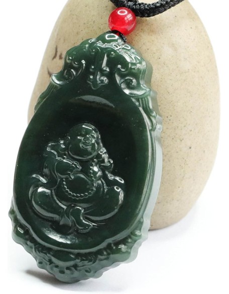 Chalcedony Necklace, Feng Shui Necklace Natural Hetian Jade Necklace Buddha Charm Pendant Necklace Talisman Stone Good Luck Necklace Dark Green Jade Necklace for Women Men Vintage Meditation Necklace Chalcedony Necklace, Feng Shui Necklace Natural Hetian Jade Necklace Buddha Charm Pendant Necklace Talisman Stone Good Luck Necklace Dark Green Jade Necklace for Women Men Vintage Meditation Necklace