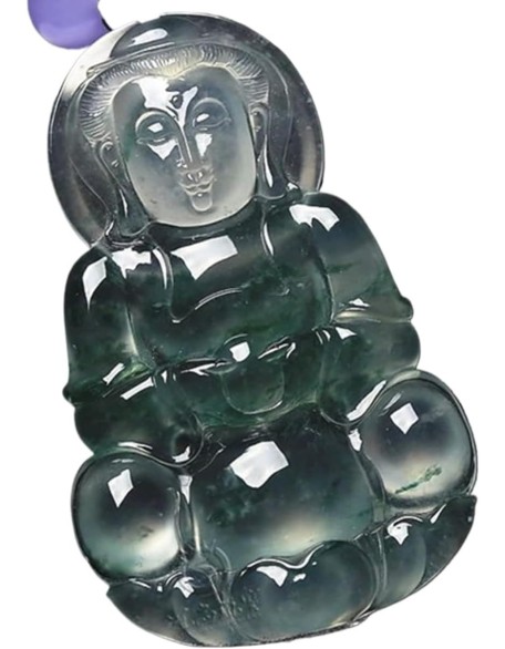 Chalcedony Necklace, Feng Shui Jade Necklace Guanyin Buddha Necklace for Men Natural Jade Pendant Charm Necklace W/Cord Buddhist Amulet Necklace Mala Good Luck Wealth Necklace Meditation Jewelry Chalcedony Necklace, Feng Shui Jade Necklace Guanyin Buddha Necklace for Men Natural Jade Pendant Charm Necklace W/Cord Buddhist Amulet Necklace Mala Good Luck Wealth Necklace Meditation Jewelry