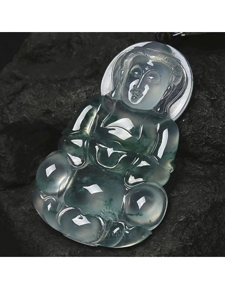 Chalcedony Necklace, Feng Shui Jade Necklace Guanyin Buddha Necklace for Men Natural Jade Pendant Charm Necklace W/Cord Buddhist Amulet Necklace Mala Good Luck Wealth Necklace Meditation Jewelry Chalcedony Necklace, Feng Shui Jade Necklace Guanyin Buddha Necklace for Men Natural Jade Pendant Charm Necklace W/Cord Buddhist Amulet Necklace Mala Good Luck Wealth Necklace Meditation Jewelry