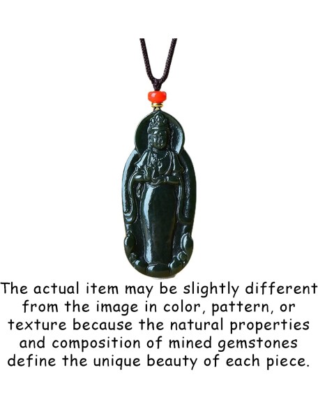 Pendant Necklace, Feng Shui Jade Necklace Guanyin Charm Pendant Necklace Natural Jade Necklace Buddha Amulet Jewelry for Men Women Talisman Stone Jade Green Long Necklace Attract Wealth Good Fortune Pendant Necklace, Feng Shui Jade Necklace Guanyin Charm Pendant Necklace Natural Jade Necklace Buddha Amulet Jewelry for Men Women Talisman Stone Jade Green Long Necklace Attract Wealth Good Fortune