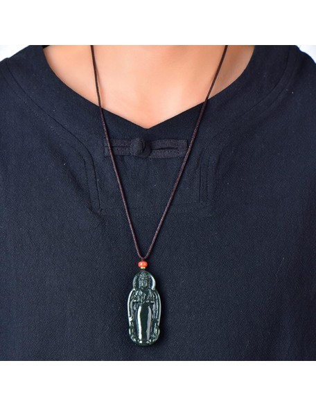 Pendant Necklace, Feng Shui Jade Necklace Guanyin Charm Pendant Necklace Natural Jade Necklace Buddha Amulet Jewelry for Men Women Talisman Stone Jade Green Long Necklace Attract Wealth Good Fortune Pendant Necklace, Feng Shui Jade Necklace Guanyin Charm Pendant Necklace Natural Jade Necklace Buddha Amulet Jewelry for Men Women Talisman Stone Jade Green Long Necklace Attract Wealth Good Fortune