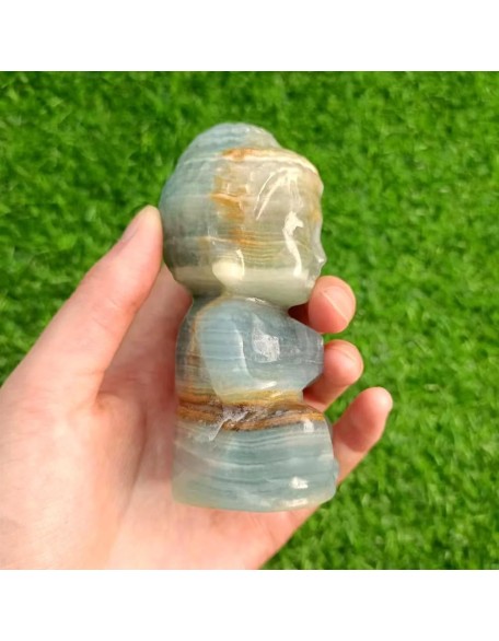 Crystal Statue Natural Crystal Carved Blue Agate Buddha Carved Sculpture Home Decor Gift Crystal Statue Natural Crystal Carved Blue Agate Buddha Carved Sculpture Home Decor Gift