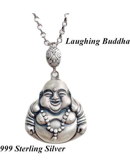 Necklace,Necklace Laughing Buddha Pendant Necklace Silver Buddha Necklace for Women Men Long Chain Necklace Feng Shui Wealth Necklace Amulet for Money Good,Large Necklace,Necklace Laughing Buddha Pendant Necklace Silver Buddha Necklace for Women Men Long Chain Necklace Feng Shui Wealth Necklace Amulet for Money Good,Large