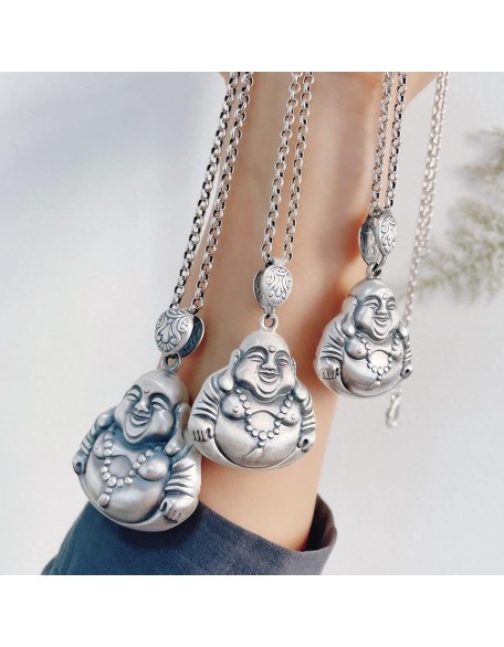 Necklace,Necklace Laughing Buddha Pendant Necklace Silver Buddha Necklace for Women Men Long Chain Necklace Feng Shui Wealth Necklace Amulet for Money Good,Large Necklace,Necklace Laughing Buddha Pendant Necklace Silver Buddha Necklace for Women Men Long Chain Necklace Feng Shui Wealth Necklace Amulet for Money Good,Large