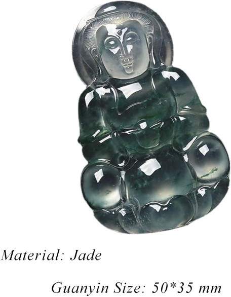 Jade Stone Necklace,Feng Shui Jade Necklace Guanyin Buddha Necklace for Men Natural Jade Pendant Charm Necklace W/Cord Buddhist Amulet Necklace Mala Good Luck Wealth Necklace Jewelry Jade Stone Necklace,Feng Shui Jade Necklace Guanyin Buddha Necklace for Men Natural Jade Pendant Charm Necklace W/Cord Buddhist Amulet Necklace Mala Good Luck Wealth Necklace Jewelry