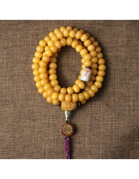 Mala Bead,Buddhist Rosary, Tibetan Buddhist Prayer Beads 108 Weathered Bodhi Root Beaded Bracelet Necklace Buddha Rosary Beads for Men Women Prayer Meditation Mala Bead,Buddhist Rosary, Tibetan Buddhist Prayer Beads 108 Weathered Bodhi Root Beaded Bracelet Necklace Buddha Rosary Beads for Men Women Prayer Meditation