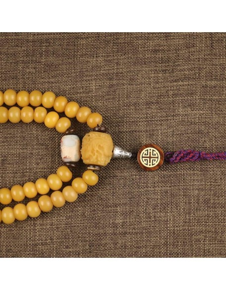 Mala Bead,Buddhist Rosary, Tibetan Buddhist Prayer Beads 108 Weathered Bodhi Root Beaded Bracelet Necklace Buddha Rosary Beads for Men Women Prayer Meditation Mala Bead,Buddhist Rosary, Tibetan Buddhist Prayer Beads 108 Weathered Bodhi Root Beaded Bracelet Necklace Buddha Rosary Beads for Men Women Prayer Meditation