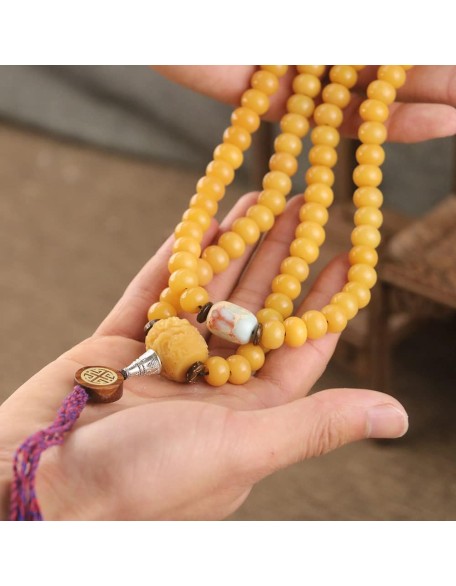Mala Bead,Buddhist Rosary, Tibetan Buddhist Prayer Beads 108 Weathered Bodhi Root Beaded Bracelet Necklace Buddha Rosary Beads for Men Women Prayer Meditation Mala Bead,Buddhist Rosary, Tibetan Buddhist Prayer Beads 108 Weathered Bodhi Root Beaded Bracelet Necklace Buddha Rosary Beads for Men Women Prayer Meditation
