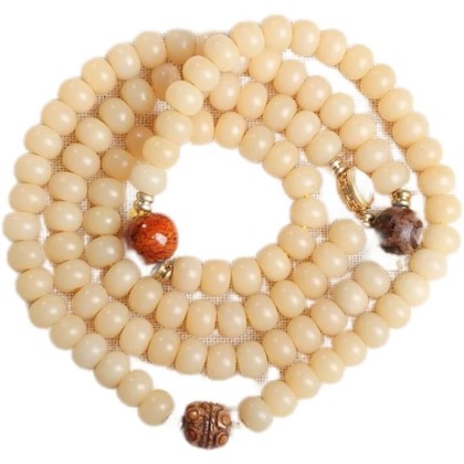 Mala Bead,Buddhist Rosary, Tibetan Buddhist Prayer Beads 108 Natural Weathered Bodhi Beaded Bracelet Necklace Exquisite Buddha Prayer Beads for Prayer Meditation Yoga Unisex