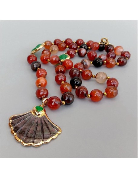 Women's Necklaces Statement Necklace 2 Rows Magic Agate Green Jade Buddha Black Shell Pendant Necklace 18inch Women's Necklaces Statement Necklace 2 Rows Magic Agate Green Jade Buddha Black Shell Pendant Necklace 18inch