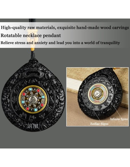 Meditation Buddha Necklace for Men Women, Ebony Wood Tibetan Buddhist Bodhisattva Amulet Pendant, Handmade Wood Carving Necklace, Spiritual Gift, Gifts for Buddhist Meditation Buddha Necklace for Men Women, Ebony Wood Tibetan Buddhist Bodhisattva Amulet Pendant, Handmade Wood Carving Necklace, Spiritual Gift, Gifts for Buddhist