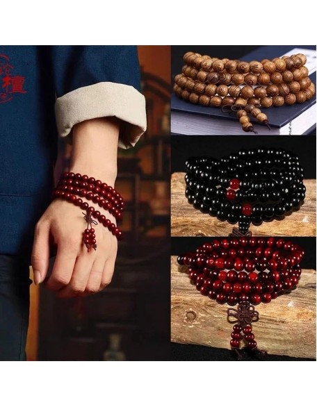 New 2024 8Mm Buddhist Natural Sandalwood Buddha Meditation Wood Prayer Bead Mala Bracelet Women Men 108 Beads Bangles Hanging Decoration Fashion Accessories Creative Gift New 2024 8Mm Buddhist Natural Sandalwood Buddha Meditation Wood Prayer Bead Mala Bracelet Women Men 108 Beads Bangles Hanging Decoration Fashion Accessories Creative Gift
