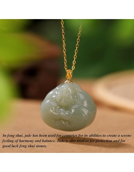 Feng Shui Pendant,Feng Shui Green Hetian Jade Laughing Buddha Wealth Pendant Necklace Chakra Crystal Amulet Lucky Wealth Ward Off Evil Spirits Sweater Chain Attract Wealth Men Women Pendant necklace Feng Shui Pendant,Feng Shui Green Hetian Jade Laughing Buddha Wealth Pendant Necklace Chakra Crystal Amulet Lucky Wealth Ward Off Evil Spirits Sweater Chain Attract Wealth Men Women Pendant necklace