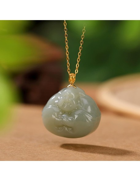 Feng Shui Pendant,Feng Shui Green Hetian Jade Laughing Buddha Wealth Pendant Necklace Chakra Crystal Amulet Lucky Wealth Ward Off Evil Spirits Sweater Chain Attract Wealth Men Women Pendant necklace Feng Shui Pendant,Feng Shui Green Hetian Jade Laughing Buddha Wealth Pendant Necklace Chakra Crystal Amulet Lucky Wealth Ward Off Evil Spirits Sweater Chain Attract Wealth Men Women Pendant necklace