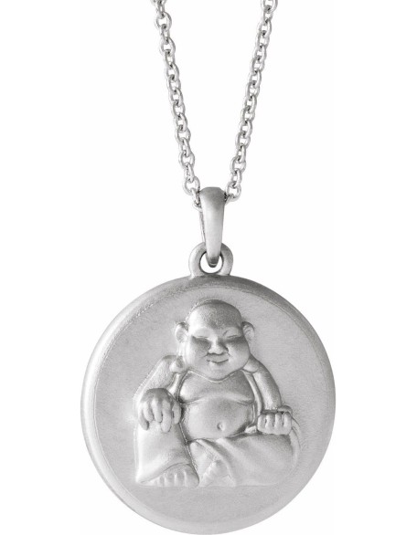 14k Gold or Sterling Silver Buddha Pendant Necklace 16-18" Gift for Women 14k Gold or Sterling Silver Buddha Pendant Necklace 16-18" Gift for Women
