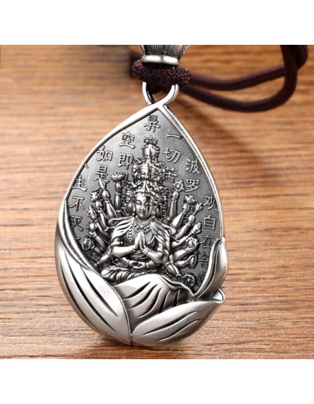 Amulet Buddha Necklace 999 Sterling Silver Bodhisattva Lucky Pendant Peaceful Health Jewellery For Holidays Home Blessings Gifts Bring Luck Amulet Buddha Necklace 999 Sterling Silver Bodhisattva Lucky Pendant Peaceful Health Jewellery For Holidays Home Blessings Gifts Bring Luck