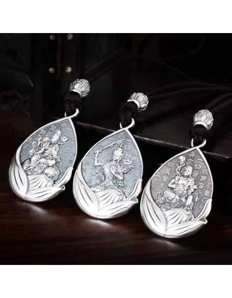 Amulet Buddha Necklace 999 Sterling Silver Buddhist Lucky Pendant Suitable For Holidays Home Gifts Prevent Allergy Amulet Buddha Necklace 999 Sterling Silver Buddhist Lucky Pendant Suitable For Holidays Home Gifts Prevent Allergy