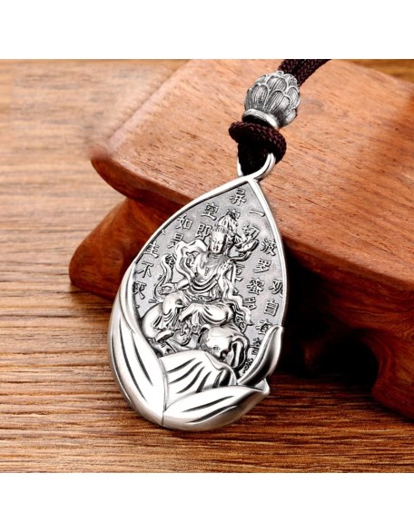 Amulet Buddha Necklace 999 Sterling Silver Buddhist Lucky Pendant Suitable For Holidays Home Gifts Prevent Allergy Amulet Buddha Necklace 999 Sterling Silver Buddhist Lucky Pendant Suitable For Holidays Home Gifts Prevent Allergy