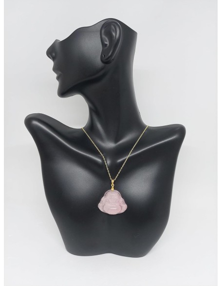 PINK Jade Buddha Yellow Gold-Plated Pendant/Necklace 16" - 2" Extended Chain. Pink Jade BUDDHA Pendant in 925 Silver over Gold Plated chain. Jade Pink Buddha LOVER. PINK Jade Buddha Yellow Gold-Plated Pendant/Necklace 16" - 2" Extended Chain. Pink Jade BUDDHA Pendant in 925 Silver over Gold Plated chain. Jade Pink Buddha LOVER.