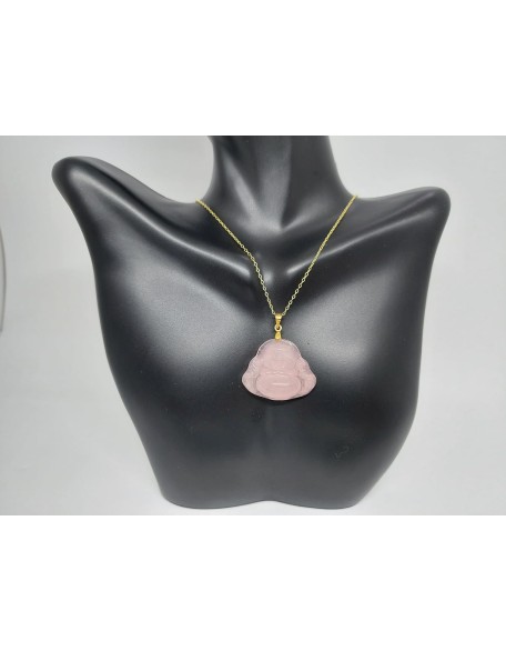 PINK Jade Buddha Yellow Gold-Plated Pendant/Necklace 16" - 2" Extended Chain. Pink Jade BUDDHA Pendant in 925 Silver over Gold Plated chain. Jade Pink Buddha LOVER. PINK Jade Buddha Yellow Gold-Plated Pendant/Necklace 16" - 2" Extended Chain. Pink Jade BUDDHA Pendant in 925 Silver over Gold Plated chain. Jade Pink Buddha LOVER.