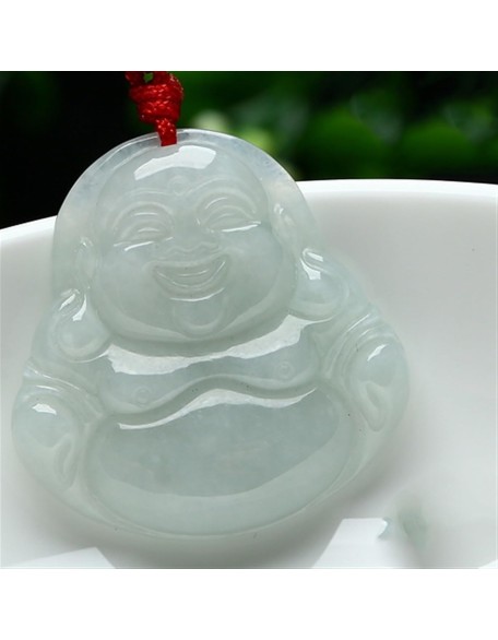 Jade Necklaces for Women Men, Natural Jade Buddha Pendant Laughing Buddha Burmese Jade Pendant Jade Necklaces for Women Men, Natural Jade Buddha Pendant Laughing Buddha Burmese Jade Pendant